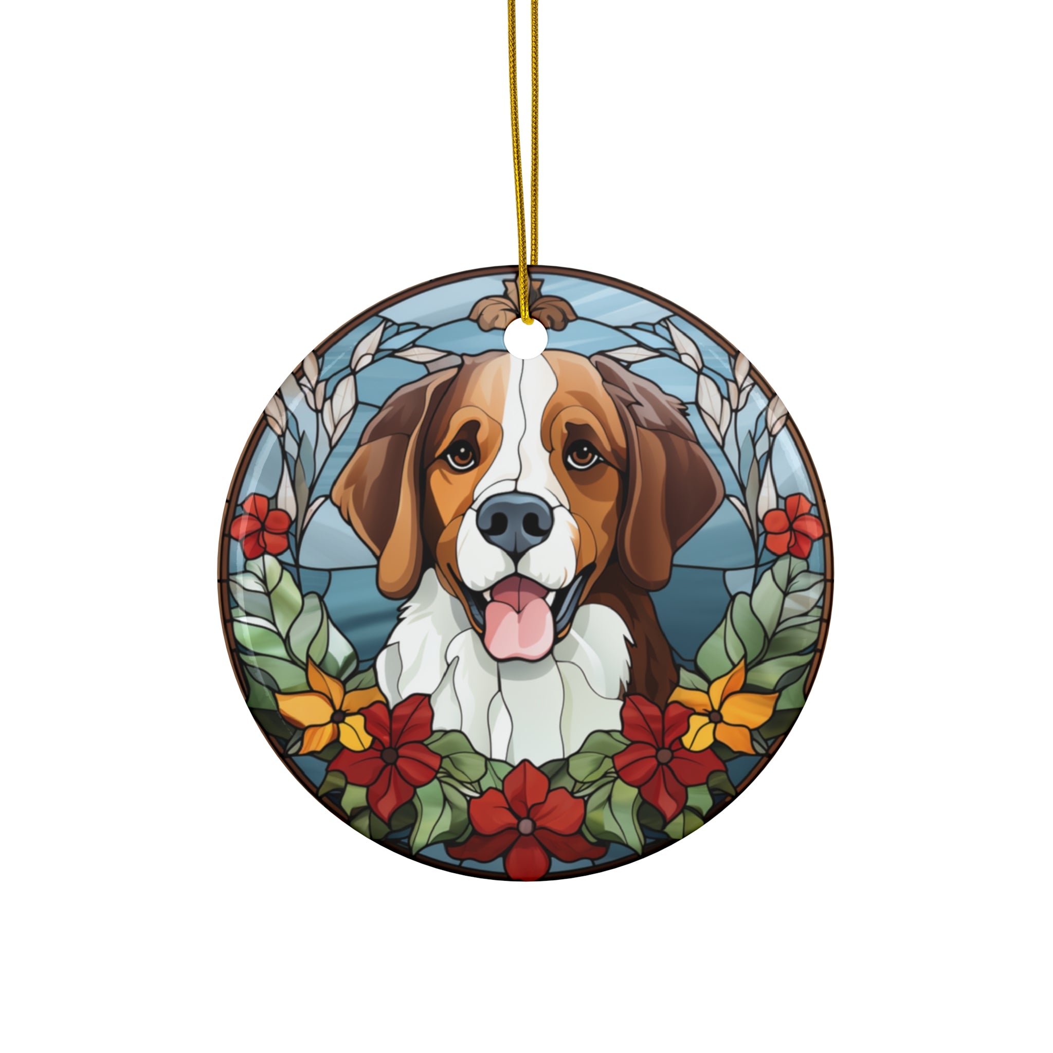Dog Ceramic Disc Ornament        Item #2142051