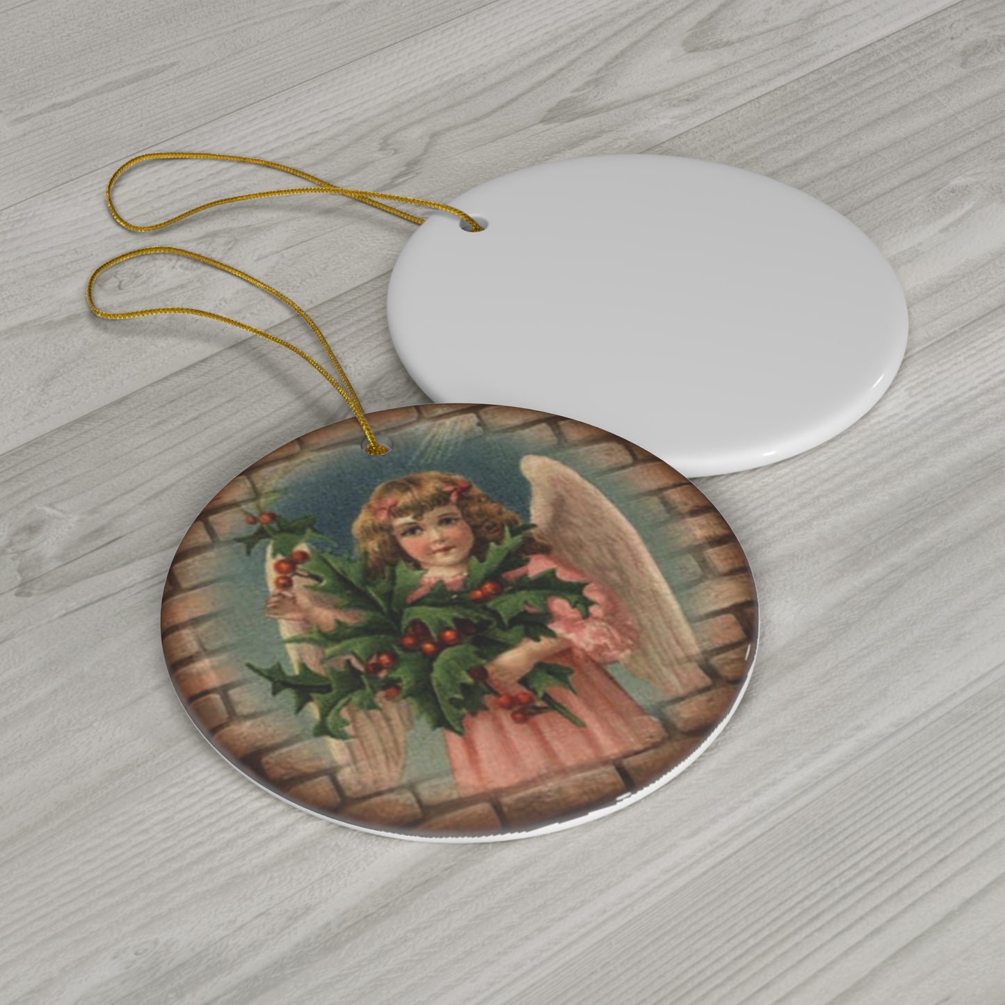 Angel Ceramic Disc Ornament        Item #7932824