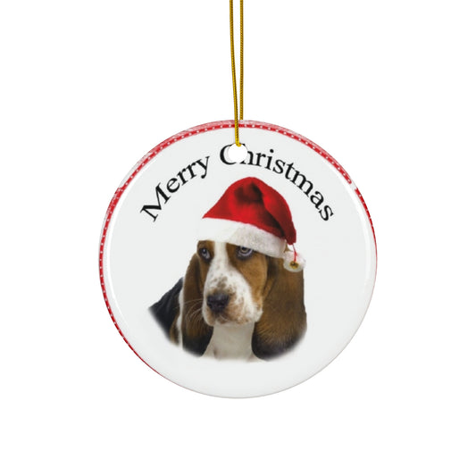 Ceramic Ornament - Merry Christmas Dog     Item #60548