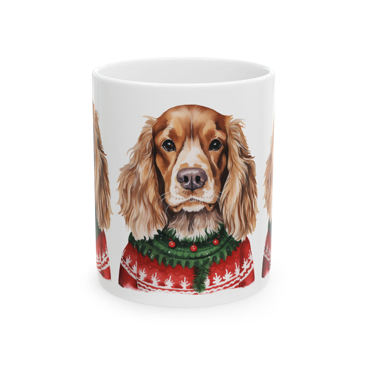 Cocker Spaniel Christmas Mug — Festive Dog Holiday Coffee Cup 11oz   Item #631885