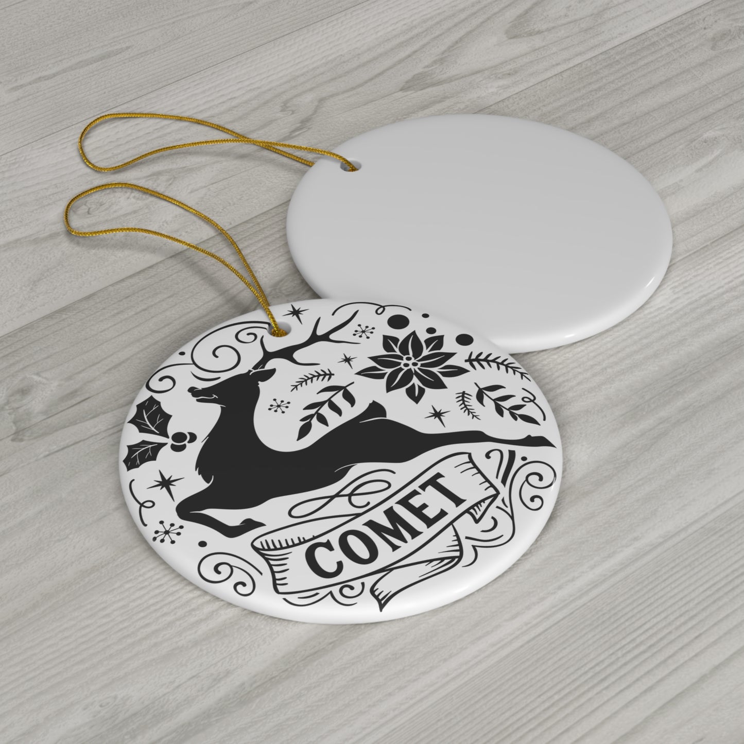 Comet Reindeer Ceramic Ornament     Item #3186258