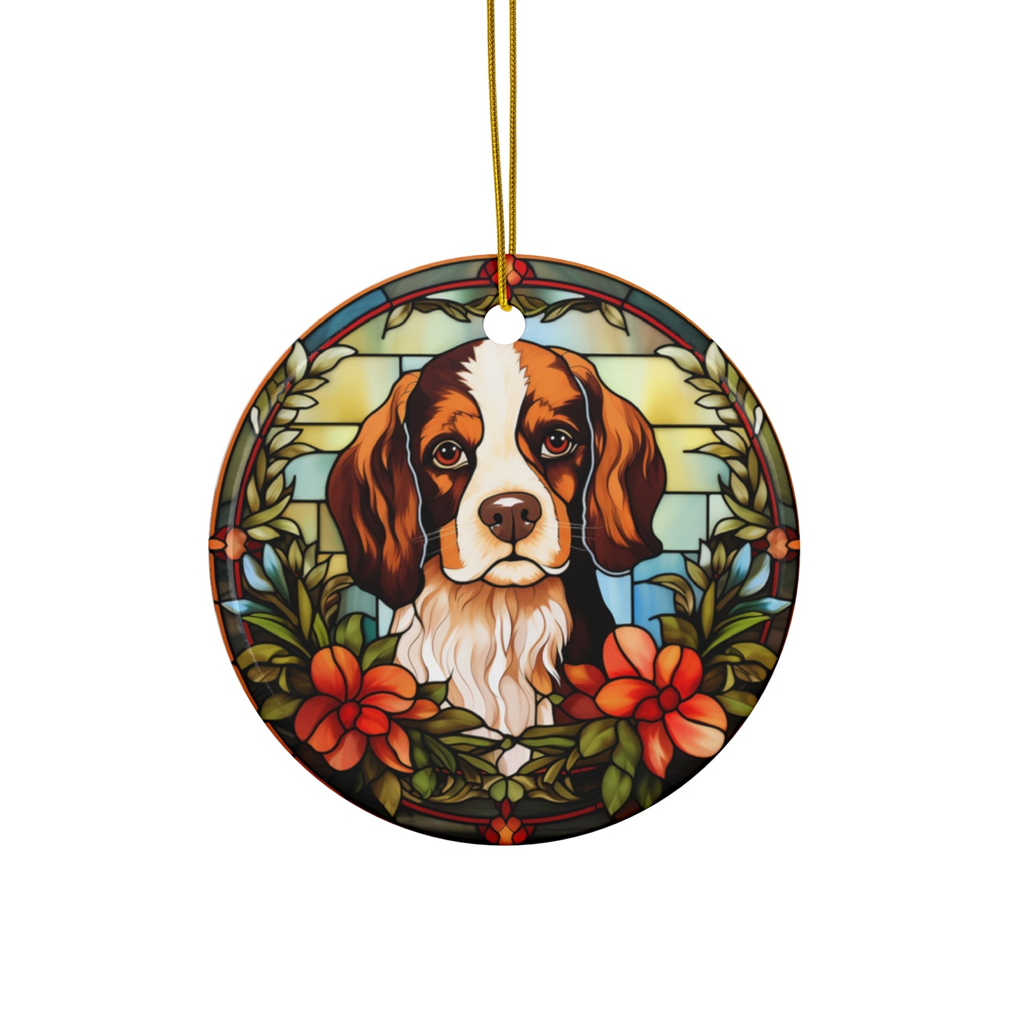 Christmas Dog Ceramic Ornament       Item #672194