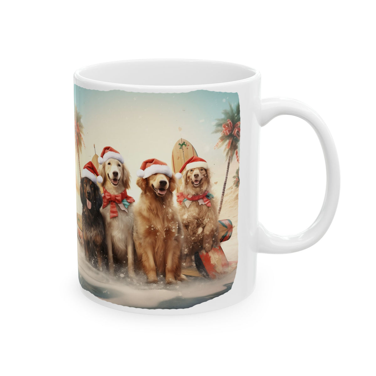 Christmas Beach Dogs Ceramic Mug 11oz  Item #963959