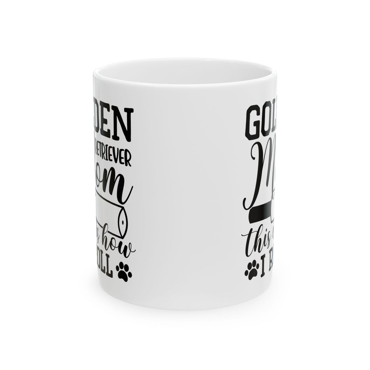 Golden Retriever Mom Coffee Mug – "Golden Retriever Mom" Paw Print Ceramic Mug 11oz   Item #329626