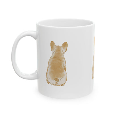 Dog Silhouette Mug – Back View Ceramic Coffee Cup 11oz    Item #62248