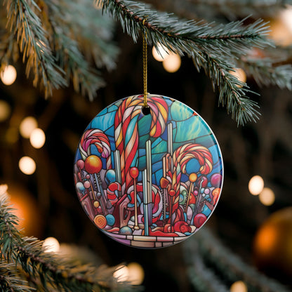 Colorful Candyland Ceramic Ornament   Item #650247