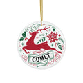 Comet Reindeer Ceramic Ornament By Santa's Creations     Item #4841267 - Buckshot's Bargain Barn