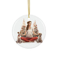Christmas Dogs Ceramic Disc Ornament               Item #7716451