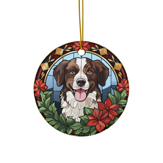 Christmas Dog Ceramic Ornament       Item #5442216