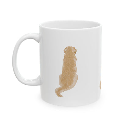 Golden Retriever Back Illustration Mug – Ceramic Coffee Cup 11oz     Item #18676