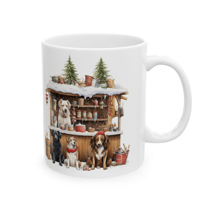 Holiday Cabin Dogs Ceramic Mug 11oz  Item #84578