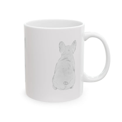 Dog Silhouette Mug – Back View Ceramic Coffee Cup 11oz    Item #93974
