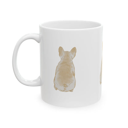 Dog Silhouette Mug – Back View Ceramic Coffee Cup 11oz    Item #50432