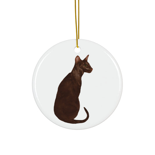 Cat Ceramic Disc Ornament         Item #9728575