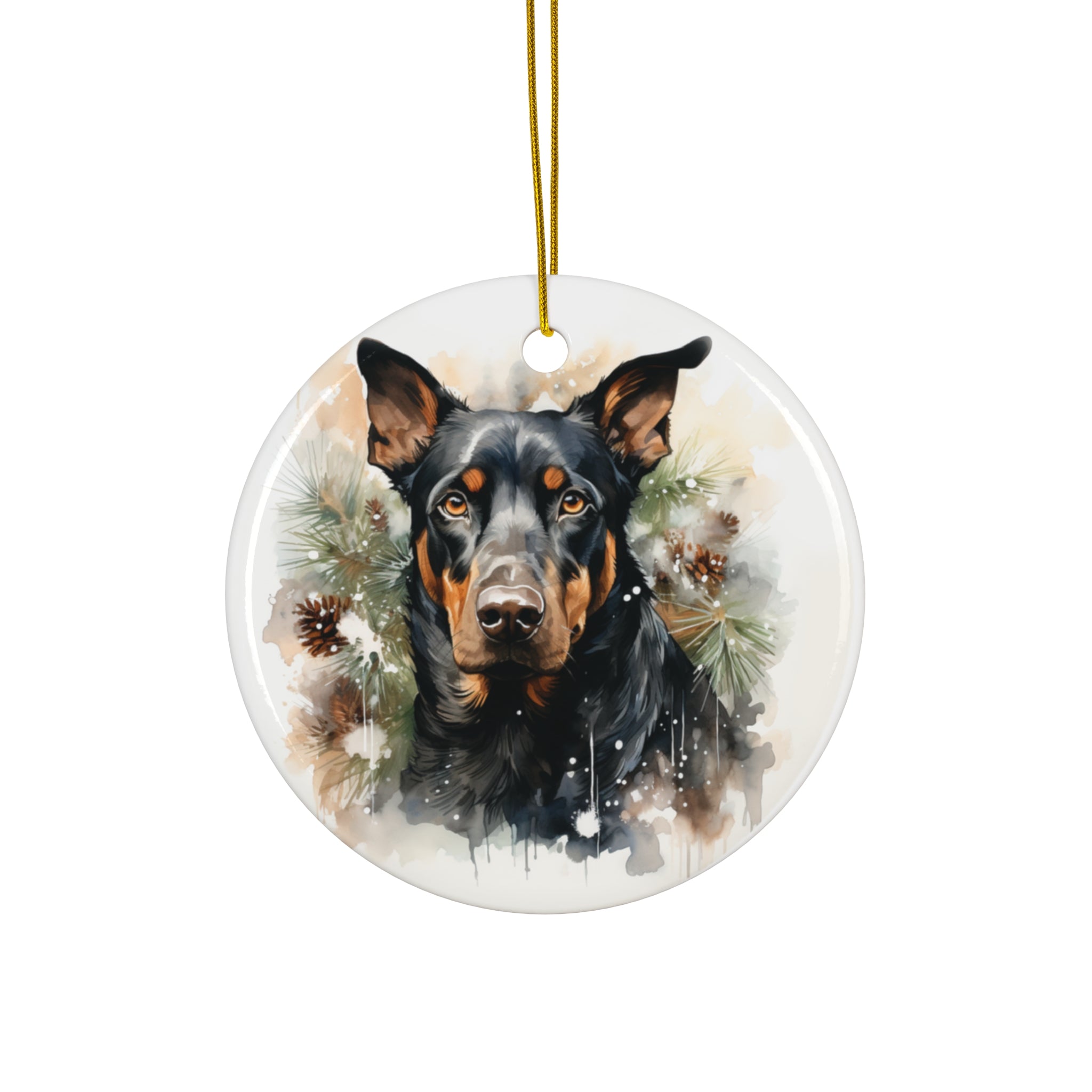 Dog Ceramic Disc Ornament                  Item #4594006