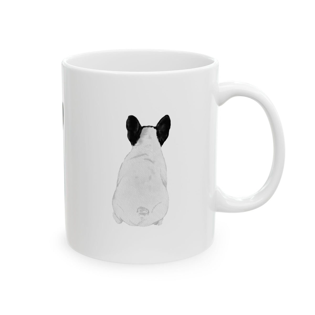 Dog Silhouette Mug – Back View Ceramic Coffee Cup 11oz    Item #1198