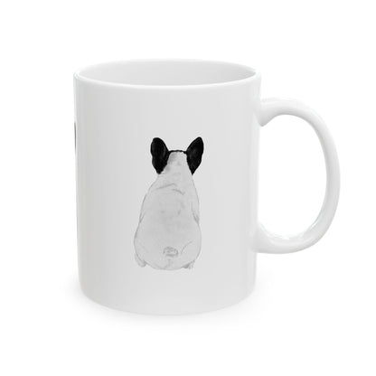 Dog Silhouette Mug – Back View Ceramic Coffee Cup 11oz    Item #1198