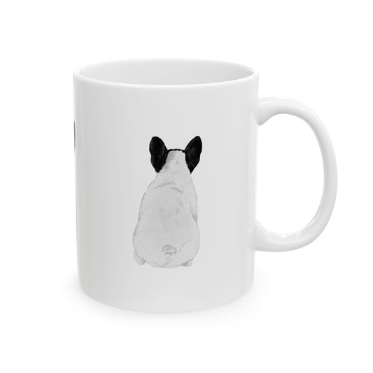 Dog Silhouette Mug – Back View Ceramic Coffee Cup 11oz    Item #1198