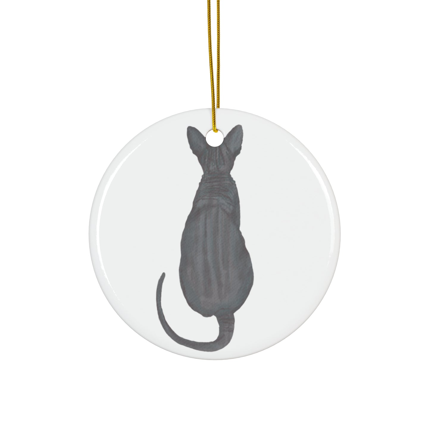 Cat Ceramic Disc Ornament          Item #5023967