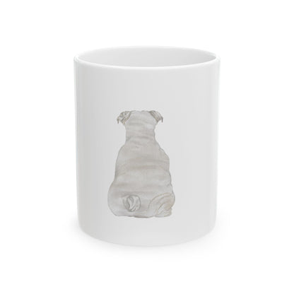 Dog Silhouette Mug – Back View Ceramic Coffee Cup 11oz    Item #61782