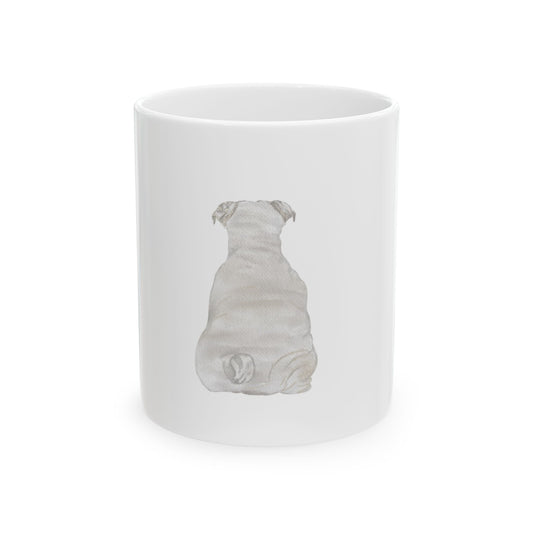 Dog Silhouette Mug – Back View Ceramic Coffee Cup 11oz    Item #61782