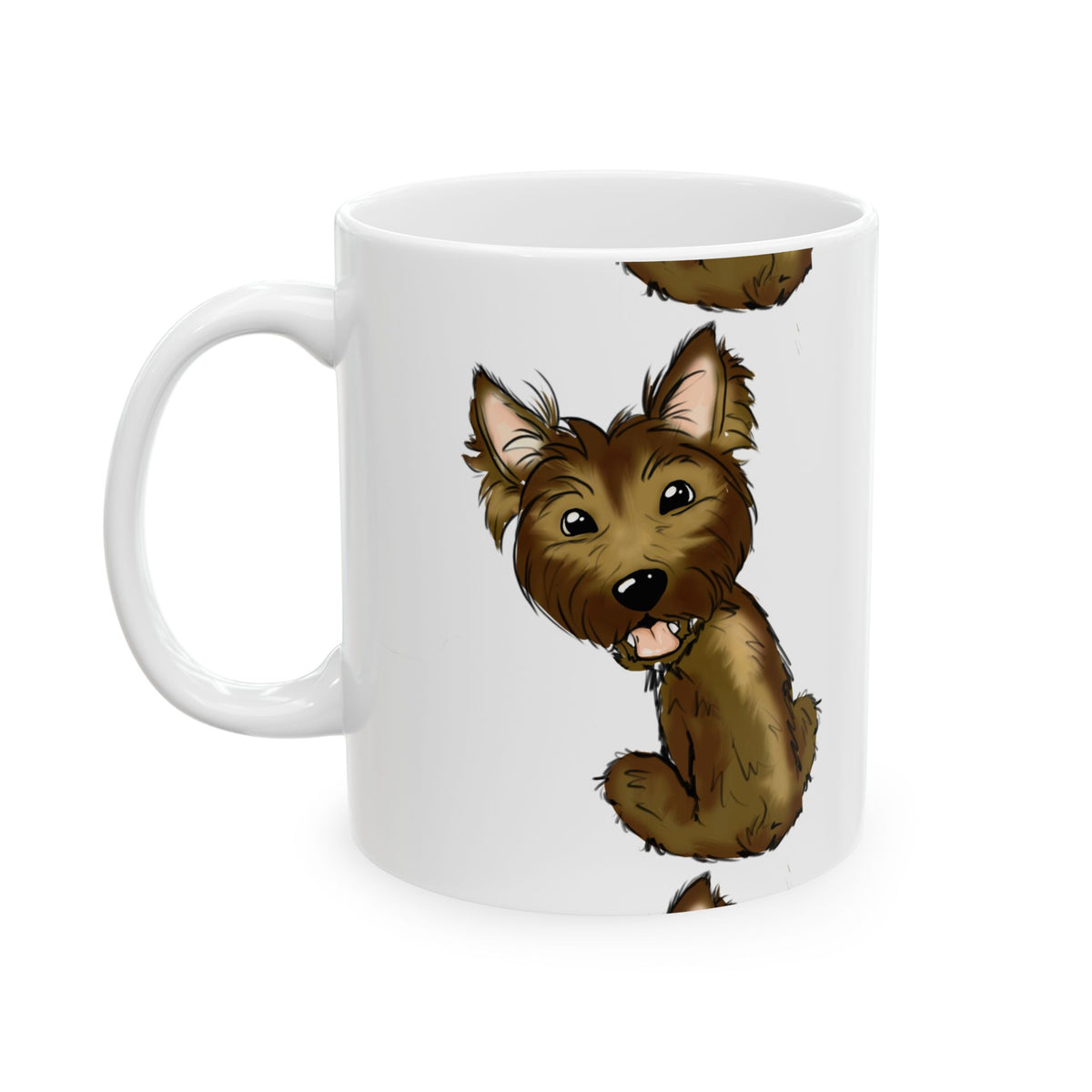 Cute Yorkshire Terrier Peekaboo Mug – Funny Dog Lover Coffee Cup 11oz    Item #47772