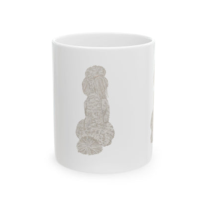 Dog Silhouette Mug – Back View Ceramic Coffee Cup 11oz    Item #697477