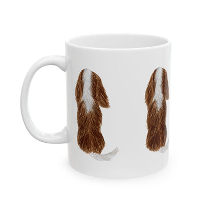 Dog Silhouette Mug – Back View Ceramic Coffee Cup 11oz    Item #20611