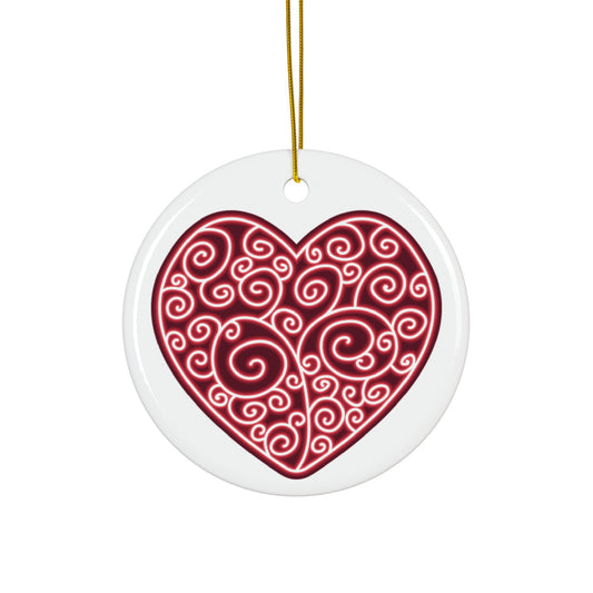 Heart Ceramic Disc Ornament       Item #8471507