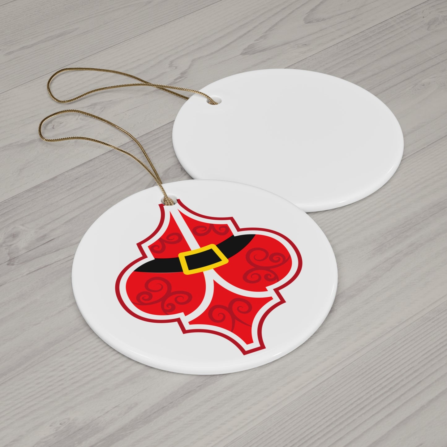 Santa Ceramic Disc Ornament      Item #2025096