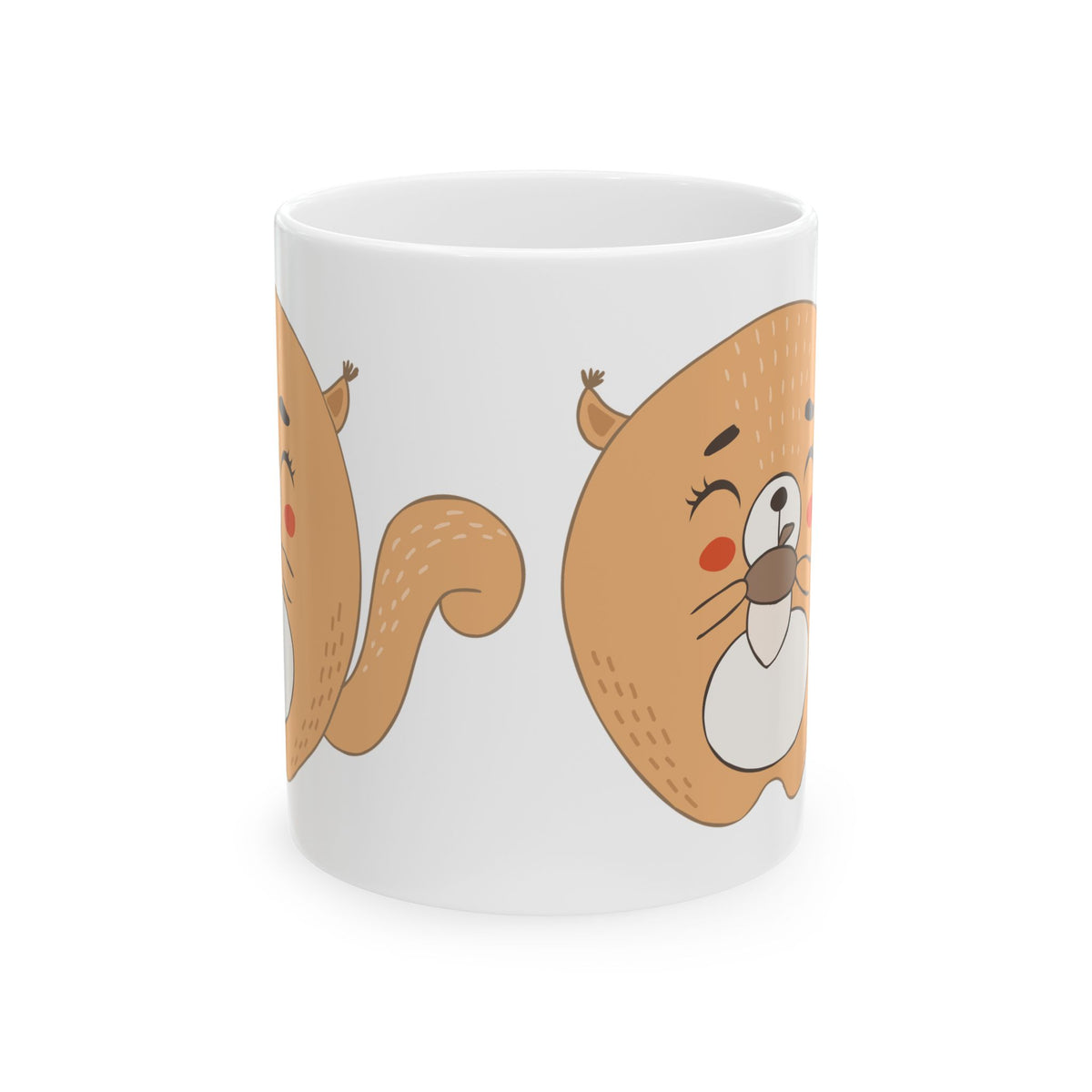Cute Squirrel Ceramic Mug – Whimsical Animal Coffee Cup 11oz  Item #436151