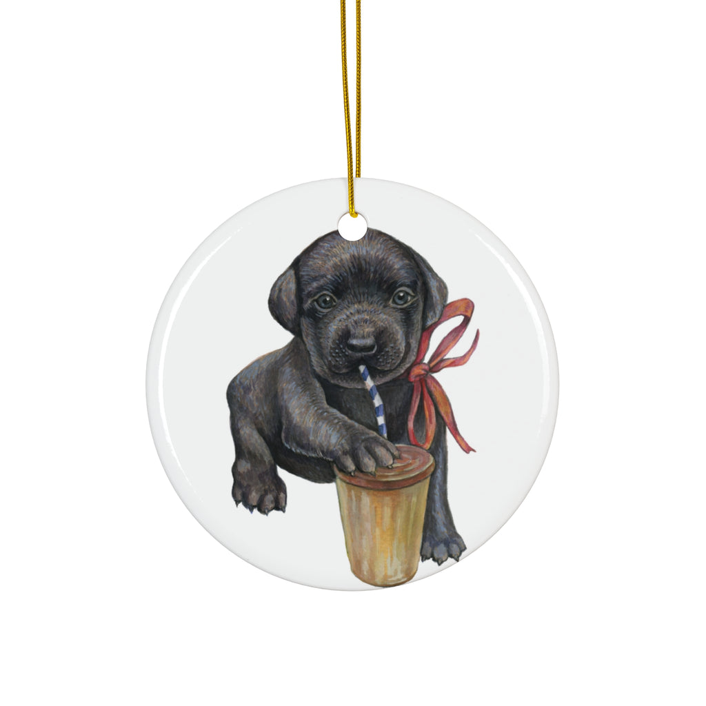 Dog Ceramic Disc Ornament         Item #8035756