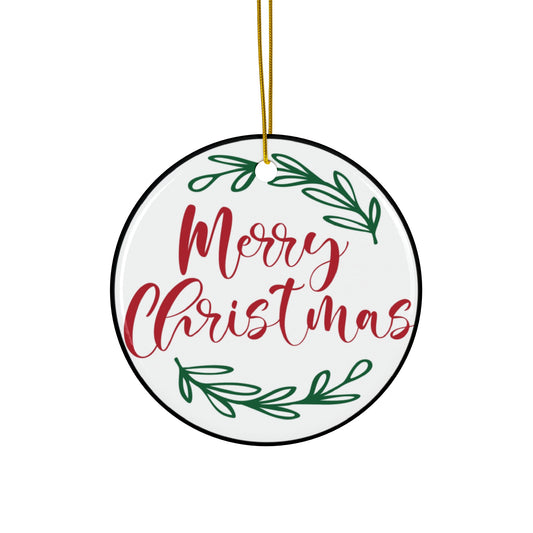 Merry Christmas Ceramic Disc Ornament      Item #4515108