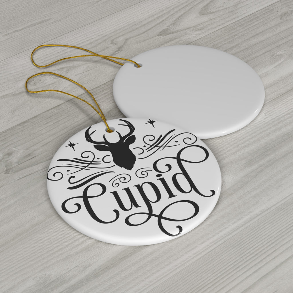 Cupid Reindeer Ceramic Ornament      Item #5139847 - Buckshot's Bargain Barn