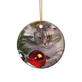 Christmas Kitty Ceramic Disc Ornament       Item #9587275
