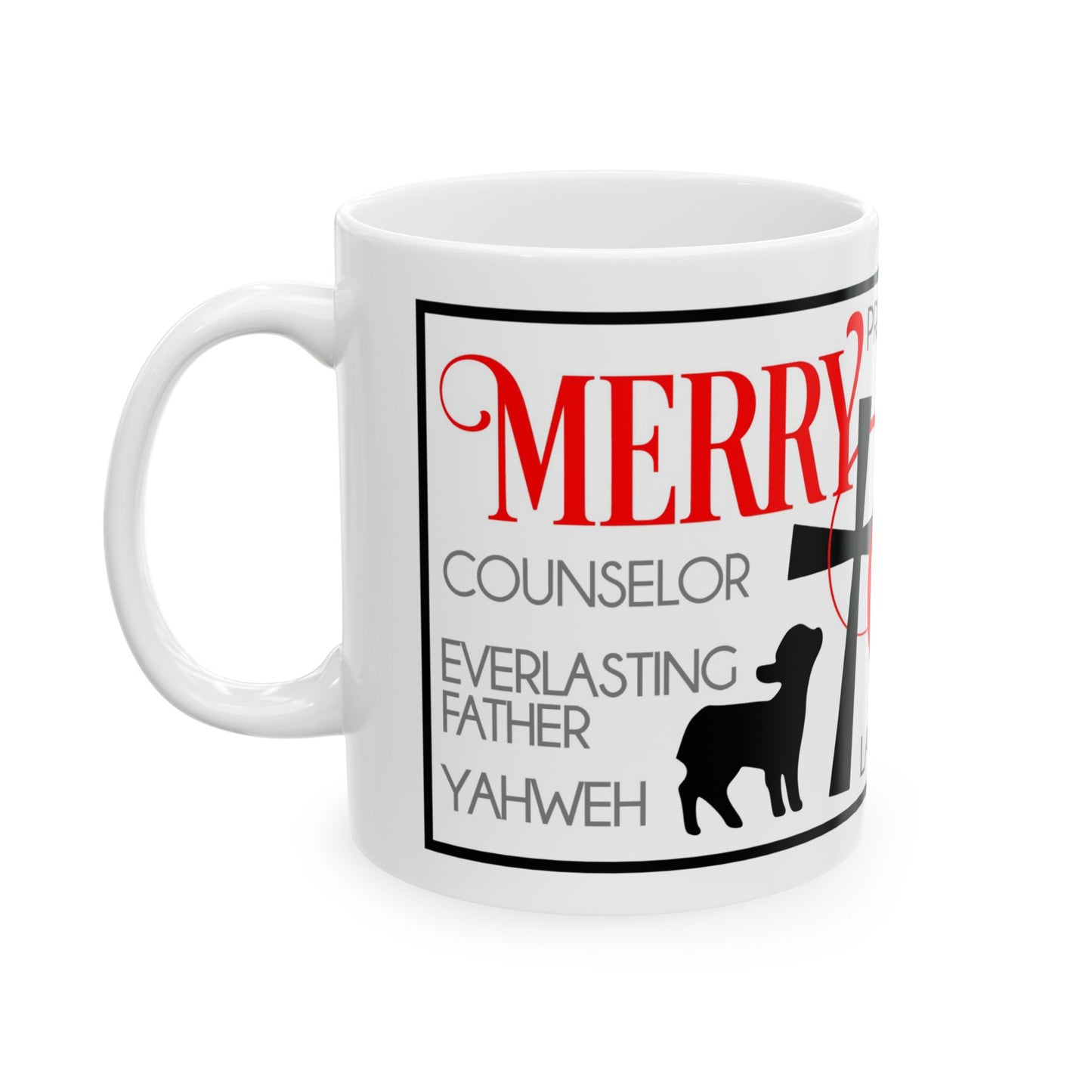 Merry Christmas With Cross Ceramic Mug 11oz    Item #230344