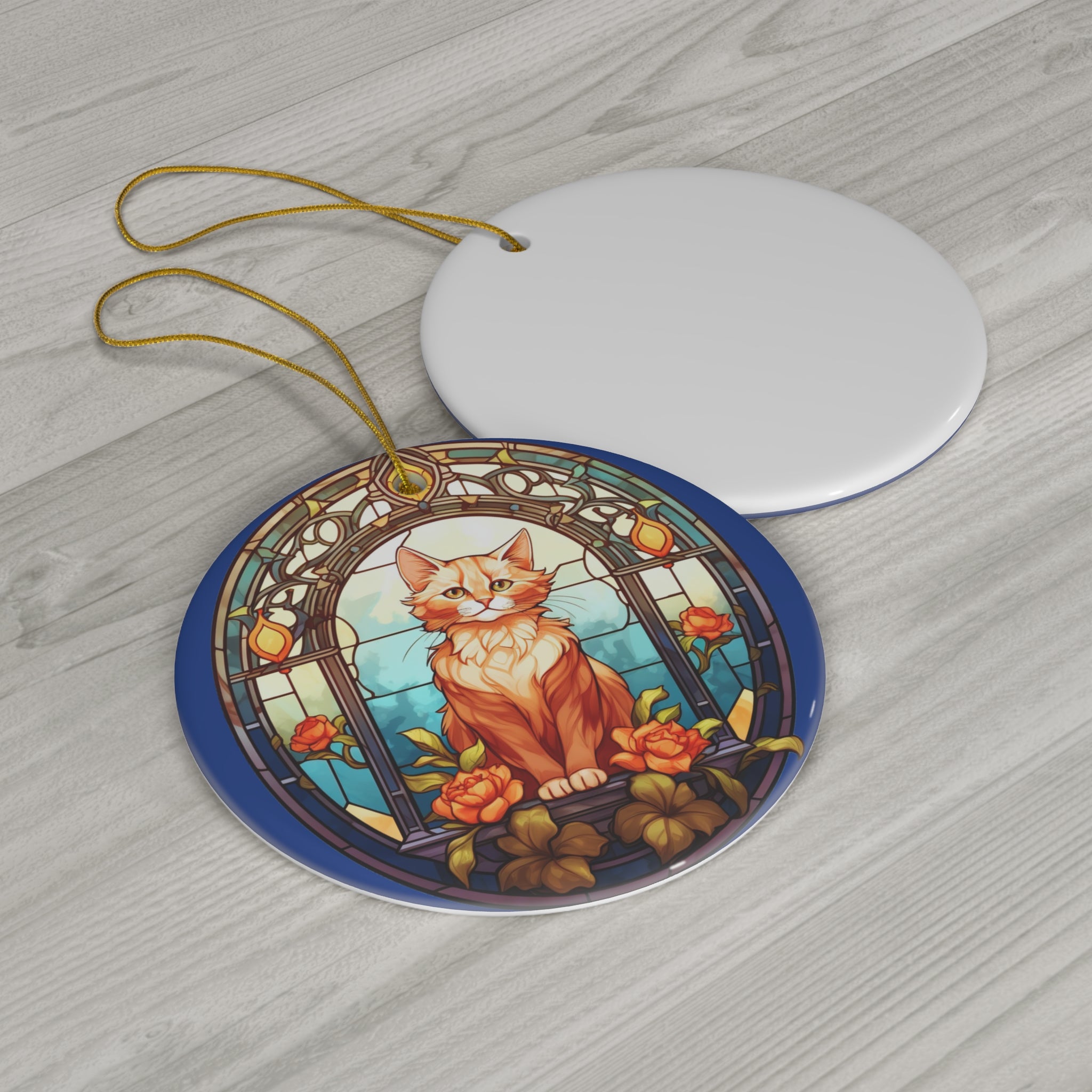 Cat Ceramic Disc Ornament            Item #6428087 - Buckshot's Bargain Barn