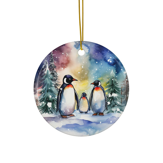 Ceramic Ornament - Penguins     Item #1339572