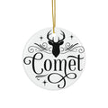 Comet Reindeer Ceramic Ornament By Santa's Creations      Item #5905938 - Buckshot's Bargain Barn