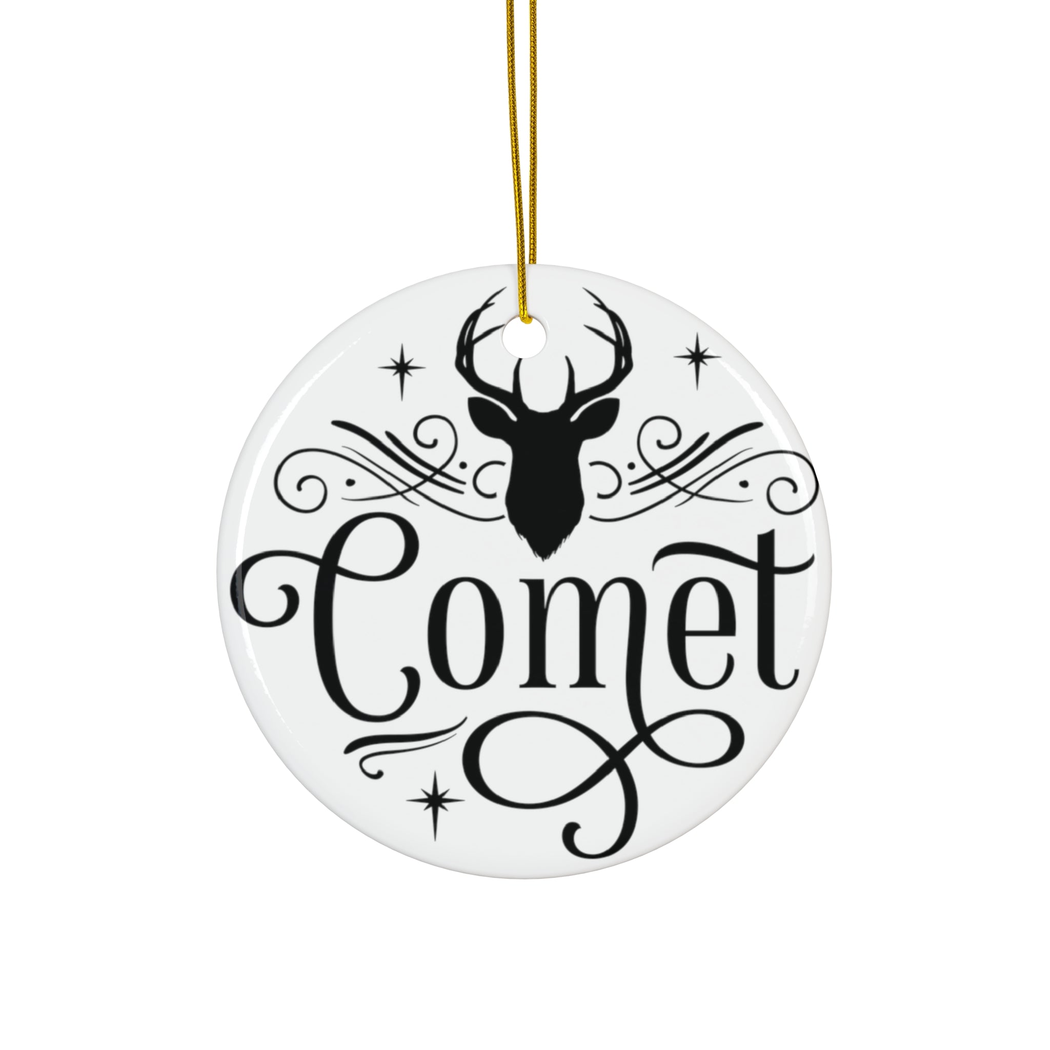Comet Reindeer Ceramic Ornament By Santa's Creations      Item #5905938 - Buckshot's Bargain Barn