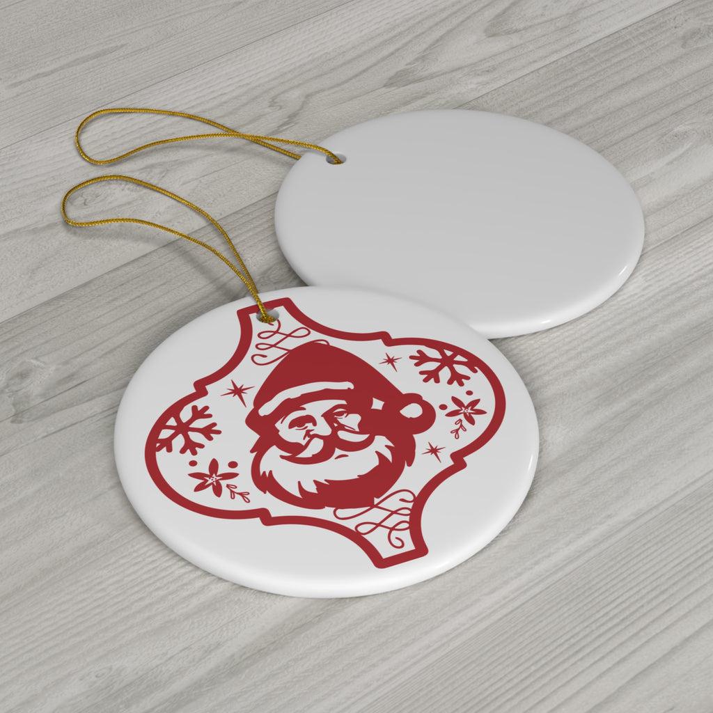 Santa Ceramic Disc Ornaments           Item #6544469
