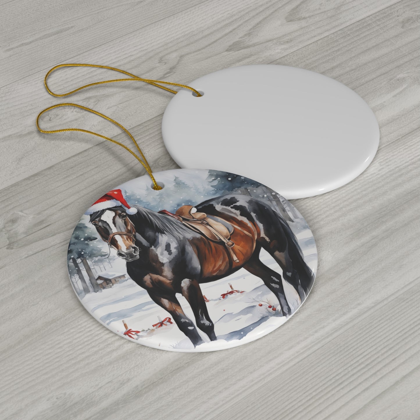 Ceramic Ornament - Horse Christmas      Item #6974359