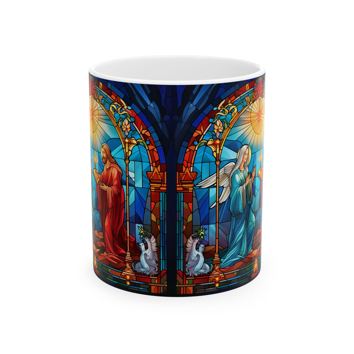 Stained Glass Angel Ceramic Mug 11oz  Item #79519