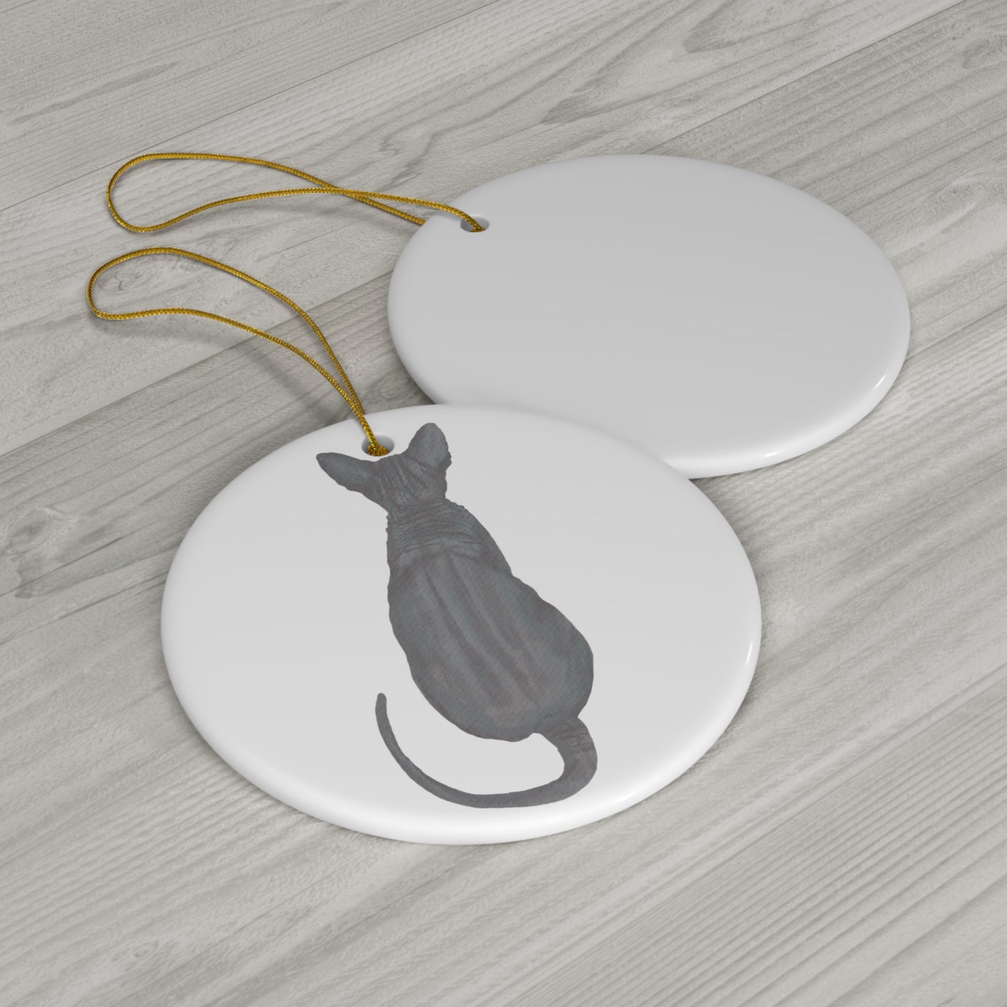 Cat Ceramic Disc Ornament          Item #5023967