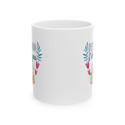 Mother’s Day Floral Mug – "Dear Mom, Thank You" Ceramic Coffee Cup 11oz     Item #952325