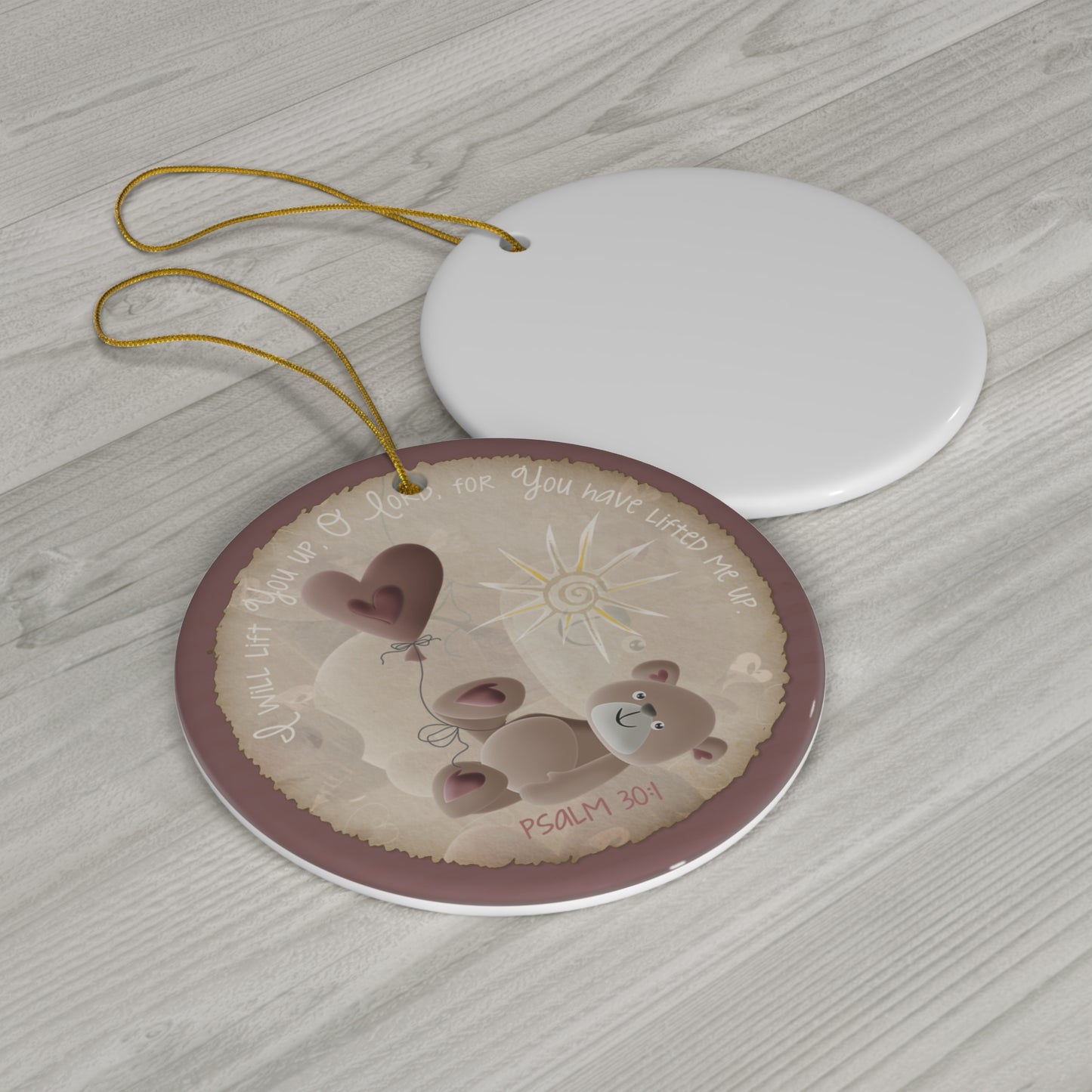 Bear Ceramic Disc Ornament         Item #398024