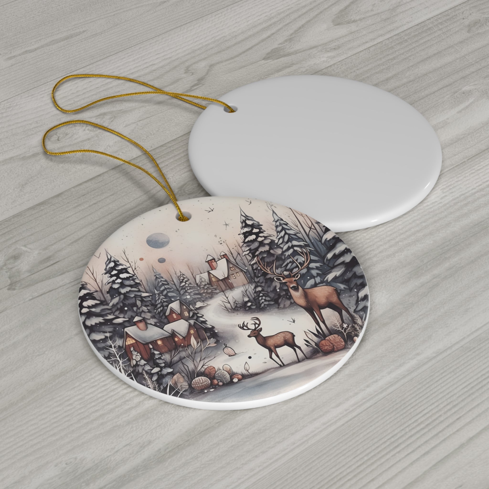 Deer Ceramic Ornament     Item #6366015 - Buckshot's Bargain Barn