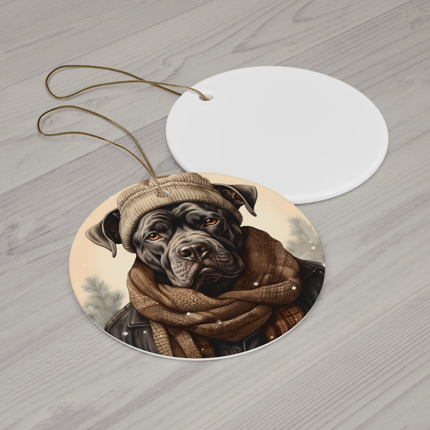 Dog Ceramic Disc Ornament             Item #5962116