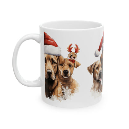 Christmas Dog Trio Ceramic Mug 11oz   Item #900389
