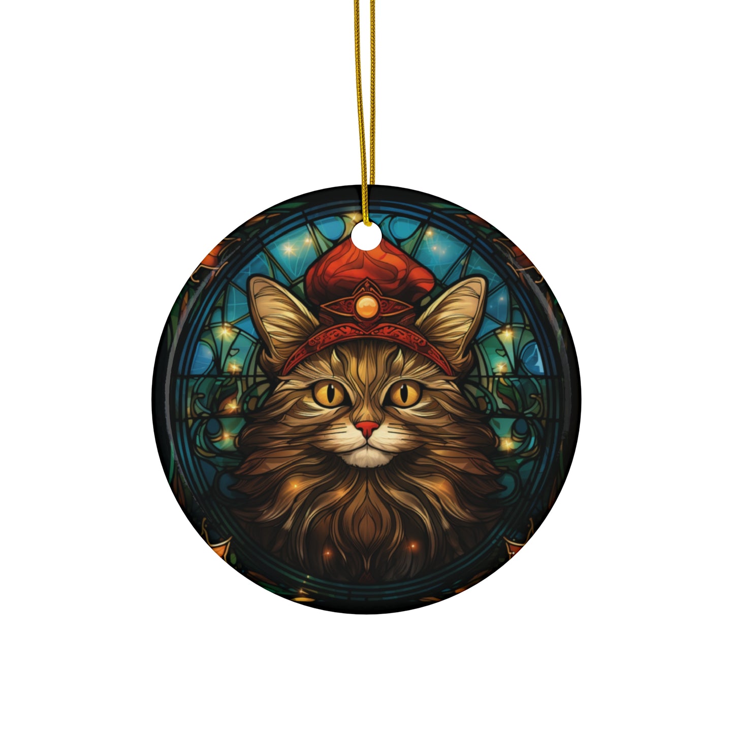 Ceramic Ornament - Christmas Cat     Item #8524805